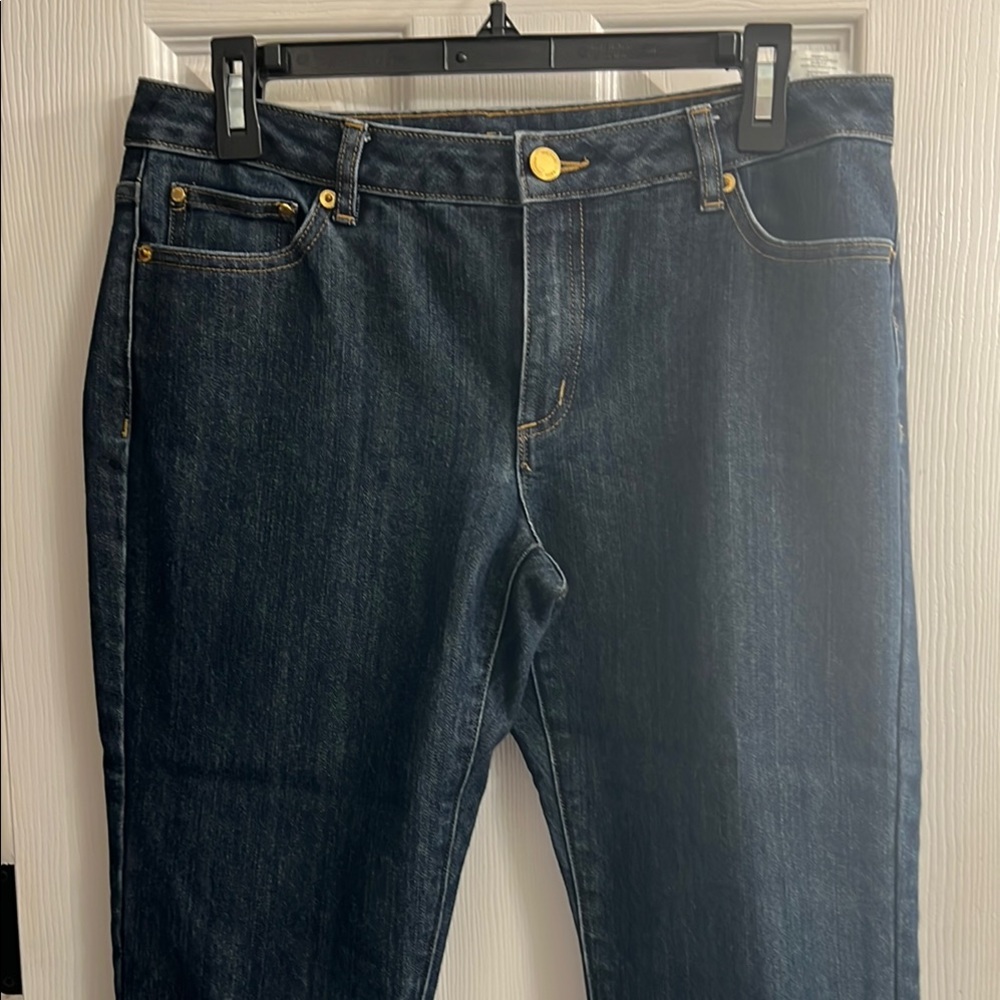Michael Kors Dark Blue Straight Leg Jeans Izzy Skinny